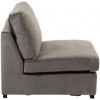 Fauteuil Milieu Velours Gris