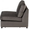 Fauteuil Milieu Velours Gris