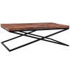 Table de salon pieds X Kensington 130cm industrielle noir CALVIN