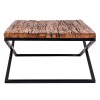 Table de salon pieds X Kensington 130cm industrielle noir CALVIN