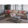 Table de salon pieds X Kensington 130cm industrielle silver CALVIN