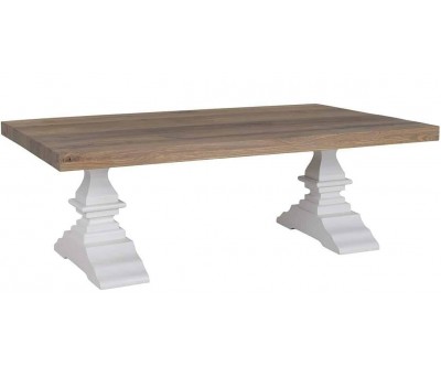 Table de salon avec pied  blanc bois massif ROMANDIE