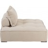 Fauteuil 1 Personne Pouf Lin Beige