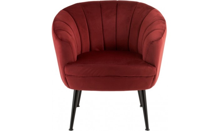 Fauteuil 1 Personne Velours/Bois Bordeaux