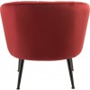 Fauteuil 1 Personne Velours/Bois Bordeaux
