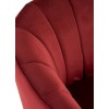 Fauteuil 1 Personne Velours/Bois Bordeaux