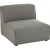 Fauteuil Rectangulaire Textile/Bois Gris