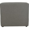 Fauteuil Rectangulaire Textile/Bois Gris