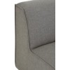 Fauteuil Rectangulaire Textile/Bois Gris