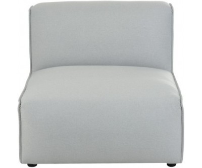 Fauteuil Rectangulaire Textile/Bois Gris