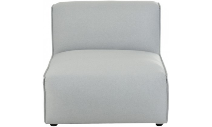 Fauteuil Rectangulaire Textile/Bois Gris