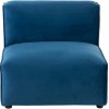 Fauteuil Droit Textile/Bois Bleu