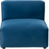 Fauteuil Droit Textile/Bois Bleu