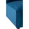 Fauteuil Droit Textile/Bois Bleu