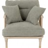 Fauteuil 1 Personne Chene/Textile Vert Olive