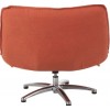 Fauteuil 1 Personne Pivotable Velours Orange Metal Argent