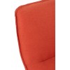 Fauteuil 1 Personne Pivotable Velours Orange Metal Argent