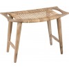 Tabouret Rotin Tisse Bois De Manguier Naturel