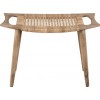 Tabouret Rotin Tisse Bois De Manguier Naturel