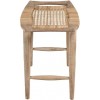 Tabouret Rotin Tisse Bois De Manguier Naturel