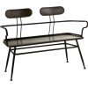 Banc 2 Personnes Industriel Metal Noir