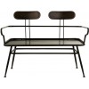 Banc 2 Personnes Industriel Metal Noir