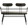 Banc 2 Personnes Industriel Metal Noir