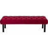 Repose-Pieds Long Velours Rouge/Noir
