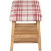 Banc Bois/Textile Marron/Rouge