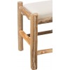 Tabouret + Coussin 2 Personnes Bois Naturel/Blanc