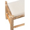 Tabouret + Coussin 2 Personnes Bois Naturel/Blanc