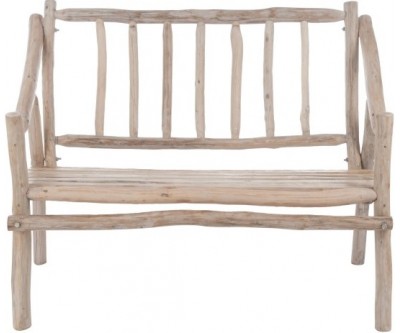 Banc Accoudoir Branches Bois Naturel