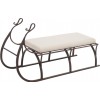 Banc Luge Metal Marron