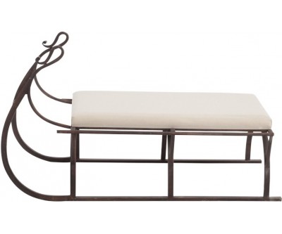 Banc Luge Metal Marron