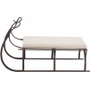 Banc Luge Metal Marron