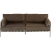 Chaise Cuir/Metal Vert/Noir