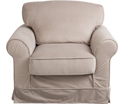 Fauteuil 1 Personne Textile Beige