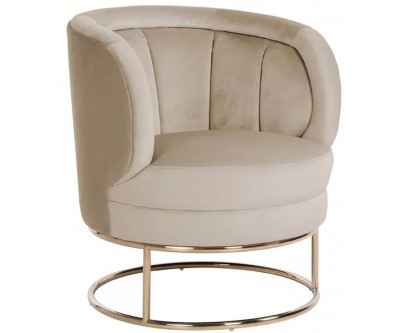 Fauteuil en velours Khaki velvet / gold Felicia