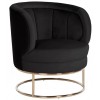 Fauteuil en velours noir velvet / gold Felicia