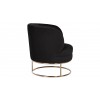 Fauteuil en velours noir velvet / gold Felicia