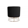 Fauteuil en velours noir velvet / gold Felicia