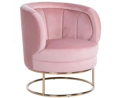 Fauteuil en velours rose velvet / gold Felicia