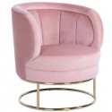 Fauteuil en velours rose velvet / gold Felicia