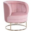 Fauteuil en velours rose velvet / gold Felicia