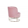 Fauteuil en velours rose velvet / gold Felicia