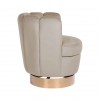 Fauteuil pivotant en velours Khaki velvet / gold Calista