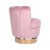 Fauteuil pivotant en velours rose velvet / gold Calista