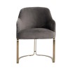 Chaises de salle à manger design stone velours / Or Hadley