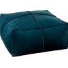 Pouf Carre Velours Petrole