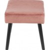 Pouf Melissa Bois Noir/Velours Marsala